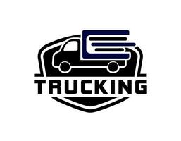 Truck silhouette abstract logo template vector