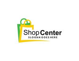 Online Shop Logo designs Template. Illustration vector graphic of shopping bag, computer and mouse logo. Perfect for Ecommerce,sale, store web element. Company emblem.