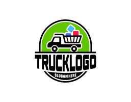 Truck logo template vector