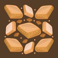 Fudge milk candy vector illustration for graphic design and decorative element