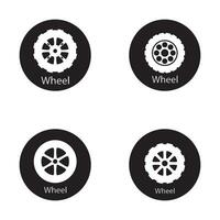 wheel icon vector