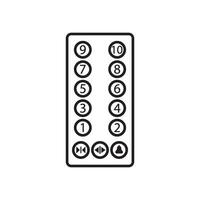 elevator button icon vector