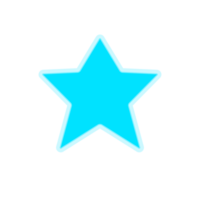 bleu étoile forme png