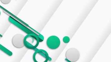 Abstract background in circles in flat style with line animation. video
