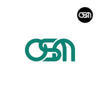 Letter OSM Monogram Logo Design vector