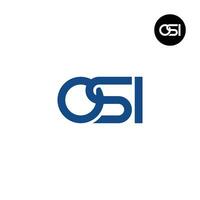 Letter OSI Monogram Logo Design vector