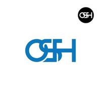 Letter OSH Monogram Logo Design vector