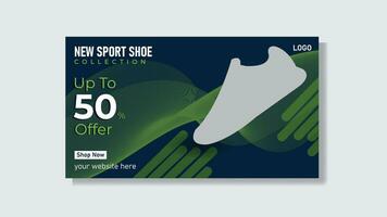 Shoe billboard design template. vector