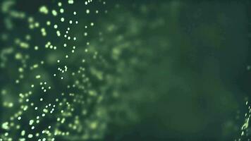 Dust particles flicker on a green background. abstract photo background for text video