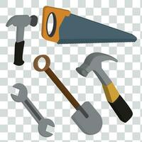 Construction tool icons 3D icon labor day collection rendered isolated on the transparent background vector