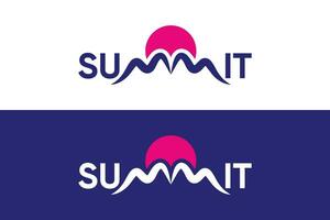 Minimal and Professional letter summit vector logo design