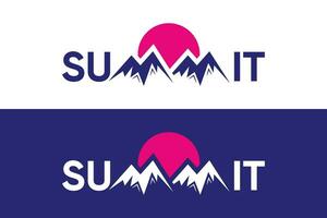 Minimal and Professional letter summit vector logo design