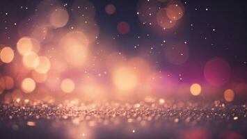 abstract city night christmas background with bokeh and light ai generated photo