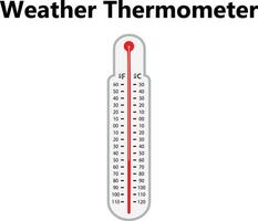 clásico al aire libre y interior Celsius alcohol etanol rojo y azul termómetros conjunto para meteorológico mediciones realista vector