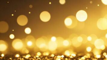 golden glitter vintage lights background, gold and white, defocused ai generated photo