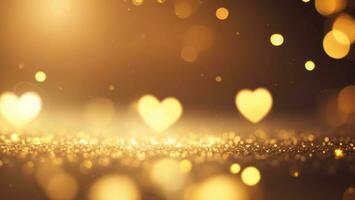 gold glitter vintage lights background, bokeh ai generated photo