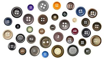 Set of clothes classic buttons. Button for scrapbooking and craft. photo