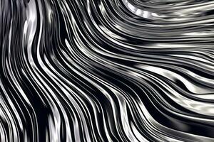 Abstract silver gradient background. Flow chrome liquid metal waves. photo