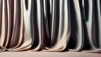 Abstract smooth elegant fabric. Silk texture of soft background. Flowing waves textile. photo