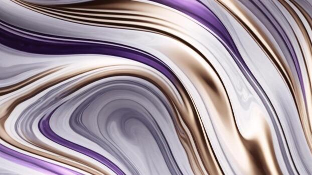 resumen antecedentes con suave líneas en púrpura y oro blanco colores ai generado foto