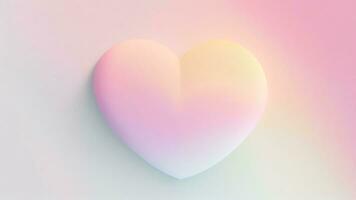 Valentine's day background with pink heart on pastel background ai generated photo
