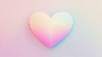 Pink light yellow heart shape on pastel background. Love and romance concept. ai generated photo