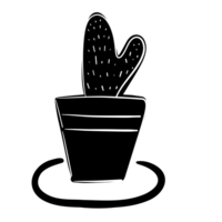 monocromo arte lineal cactus diseños png