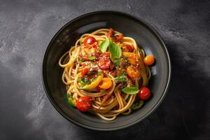 Visual representation of the food served at the table. Generative AI photo