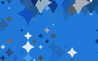 Light BLUE vector cover with small and big stars.