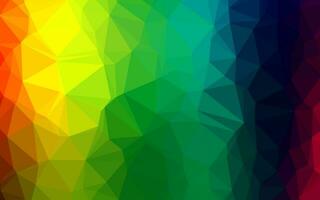 Dark Multicolor, Rainbow vector low poly cover.