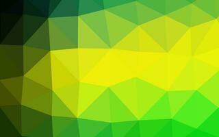 Diseño abstracto de polígono vectorial verde claro y amarillo. vector