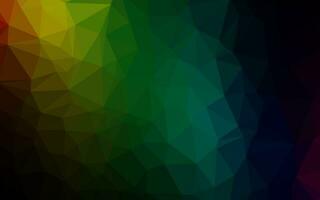 Dark Multicolor, Rainbow vector abstract polygonal texture.