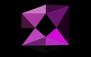 Light Purple vector low poly cover.