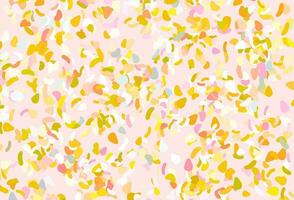 Light pink, yellow vector pattern with chaotic shapes.