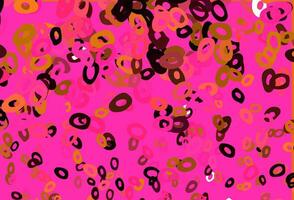 Dark Pink, Yellow vector pattern with spheres.
