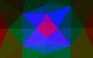 Dark Multicolor, Rainbow vector triangle mosaic texture.