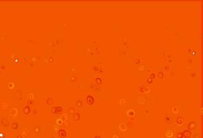 Light Orange vector background with bubbles.