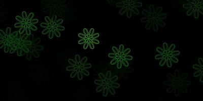 Dark Green vector template with abstract forms.