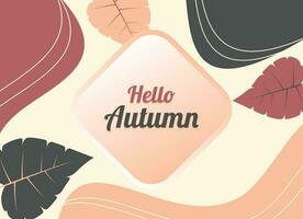otoño antecedentes con increíble modelo y colores, vector diseño para saludo tarjeta plantilla, volantes, bandera, social medios de comunicación.