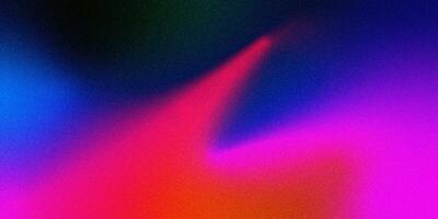 Blue, Red and Purple Gradient Background with Grainy Texture Effect for Banner or Poster Design. Iridescent Banner. Multicolor Background with Noise Effect photo