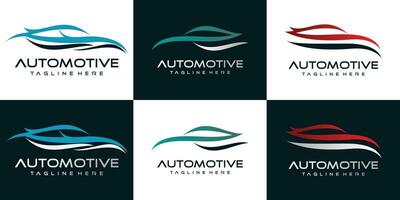 automotive logo design collection with creative concept premium vector