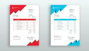 professional creative invoice template design for your business vector