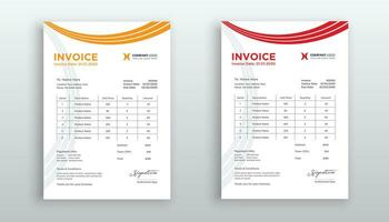 professional creative invoice template design for your business vector