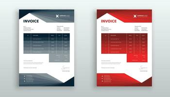 professional creative invoice template design for your business vector