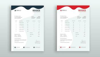 professional creative invoice template design for your business vector