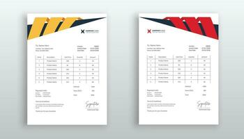 professional creative invoice template design for your business vector