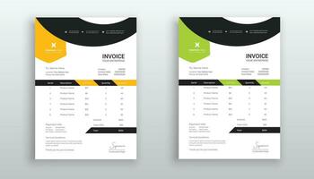 professional creative invoice template design for your business vector