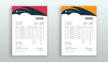 professional creative invoice template design for your business vector