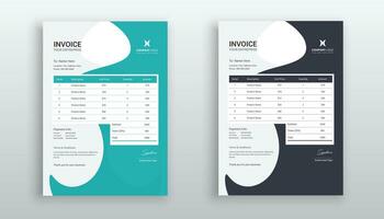 professional creative invoice template design for your business vector