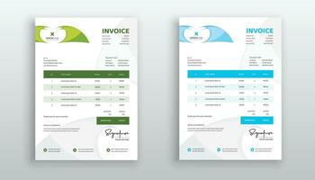 professional creative invoice template design for your business vector